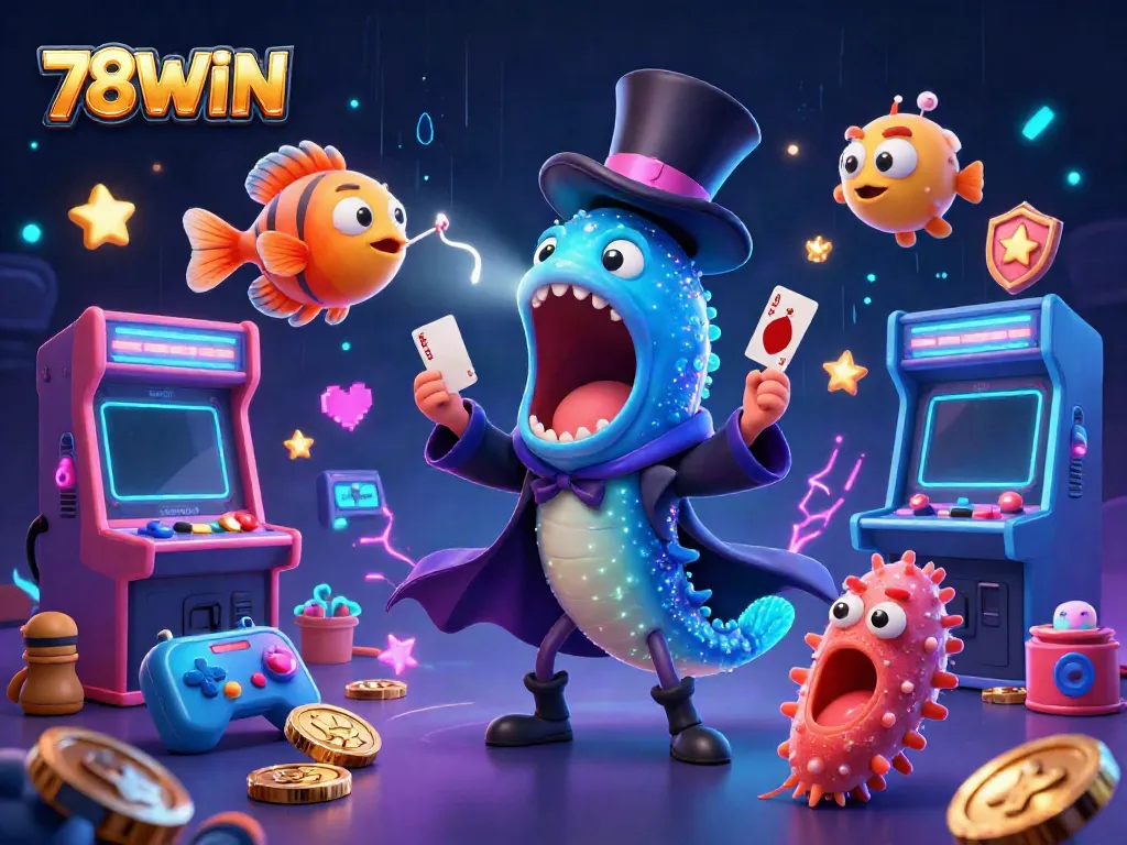 Engage in thrilling gameplay at 78WIN with vibrant 3D characters and electrifying casino visuals.