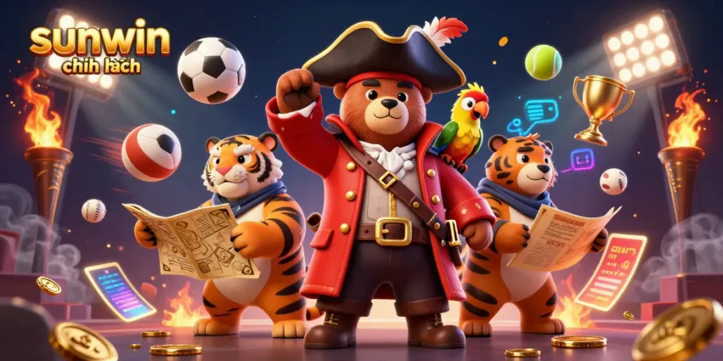 Experience thrilling gameplay with sunwin chính hãng in this vibrant 3D casino illustration.