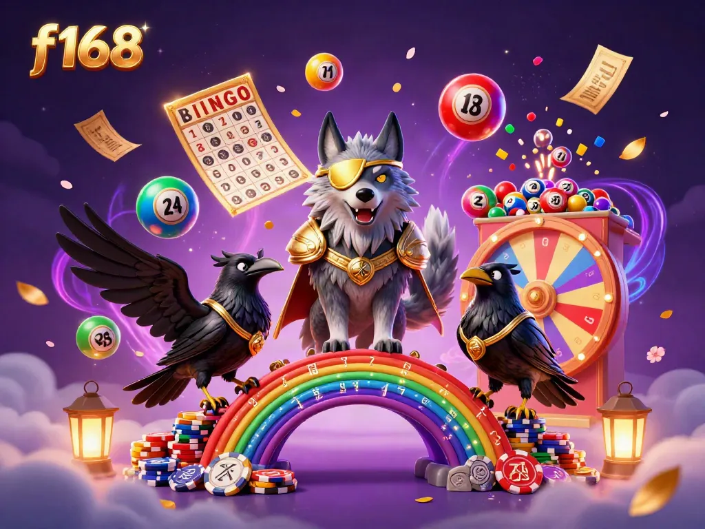 Engage in thrilling casino action at f168 with a majestic Norse-inspired scene full of lottery excitement and vibrant game elements.