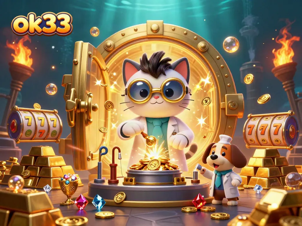 Experience the thrilling slot gaming adventure with ok33's golden treasures and dynamic casino surprises.