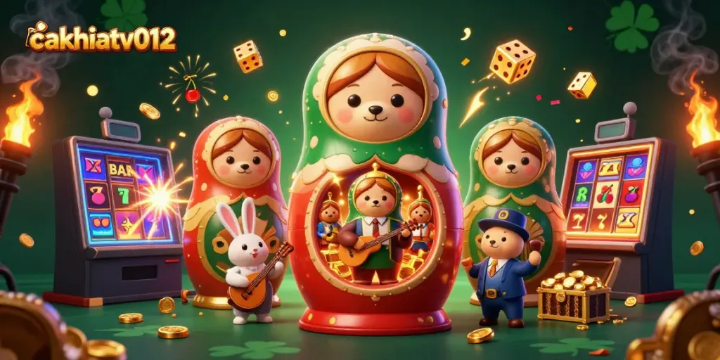 Experience the thrill of gaming with cakhiatv012's lively casino scene featuring engaging characters and exciting rewards.