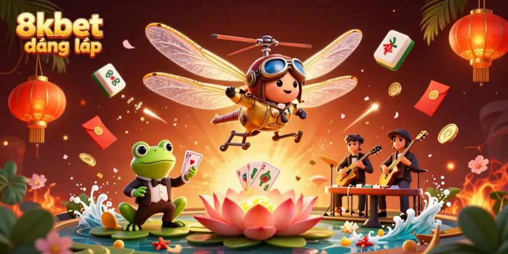 Experience the thrilling action of 8xbet đăng nhập with vibrant casino characters and dynamic game elements.