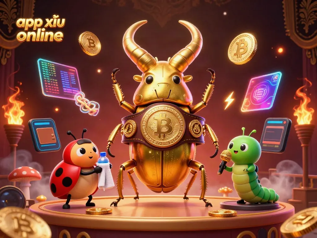Engage in app tài xỉu online with vibrant 3D characters demonstrating high stakes and excitement in a digital casino.