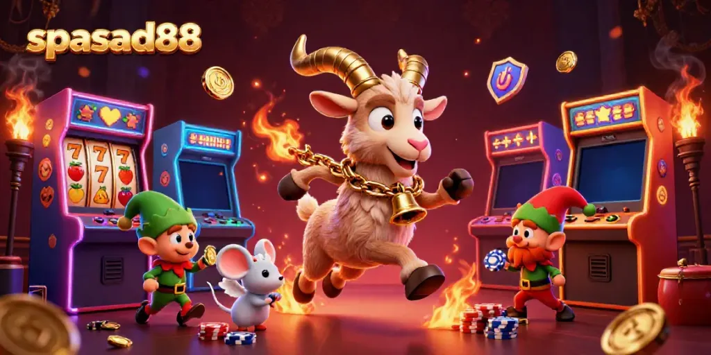 Experience the excitement at spasad88's holiday-horror casino with Krampus and mischievous characters!