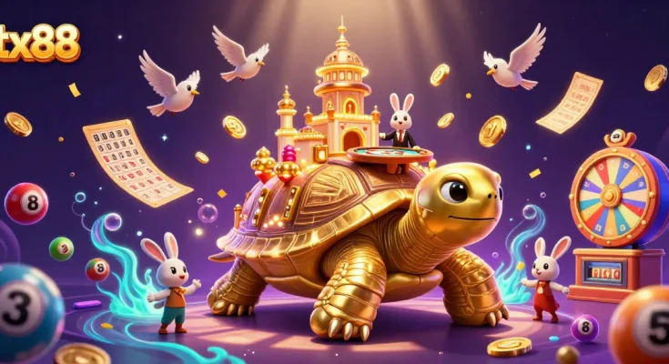 Play at tx88 to experience vibrant winnings amidst golden tortoise casino magic.