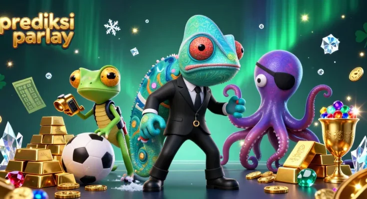 Engage with prediksi parlay strategies amid vibrant sports betting scenes featuring winning elements.