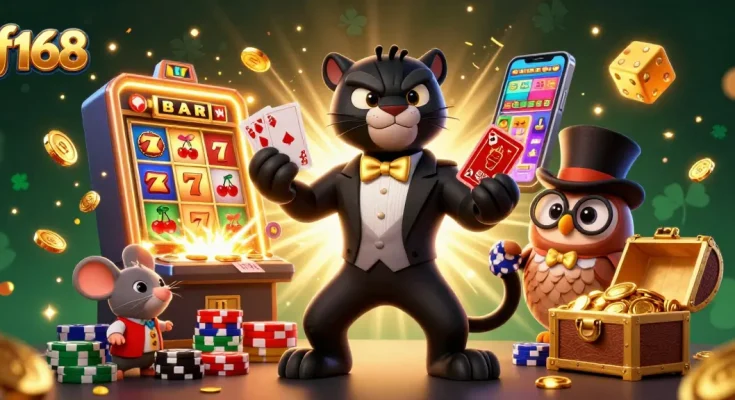 Experience the excitement of f168 with vibrant characters and dazzling casino elements in stunning 3D.