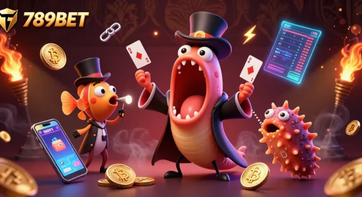 Engage with the captivating magic of 789BET, featuring deep-sea creatures in a vibrant casino setting.